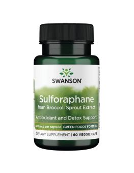 Swanson Sulforaphane from Broccoli Sprout Extract 400 mcg 60 Veggie Capsules