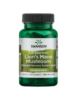 Swanson Full Spectrum Lion's Mane Mushroom 500 mg 60 Capsules