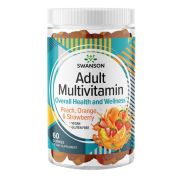 Swanson Adult Multivitamin 60 Gummies Peach, Orange & Strawberry Flavour