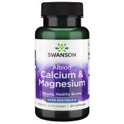 Swanson Albion Calcium & Magnesium 60 Capsules