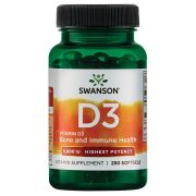 Swanson Vitamin D3 Highest Potency 5,000 IU (125 mcg) 250 Softgels
