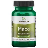Swanson Maca 500 mg 60 Capsules Front of bottle

