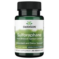 Swanson Sulforaphane from Broccoli Sprout Extract 400 mcg 60 Veggie Capsules Front of bottle
