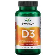 Swanson Vitamin D3 Higher Potency 2,000 IU (50 mcg) 250 Capsules